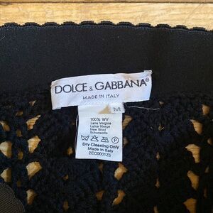 Dolce & Gabbana crochet black skirt